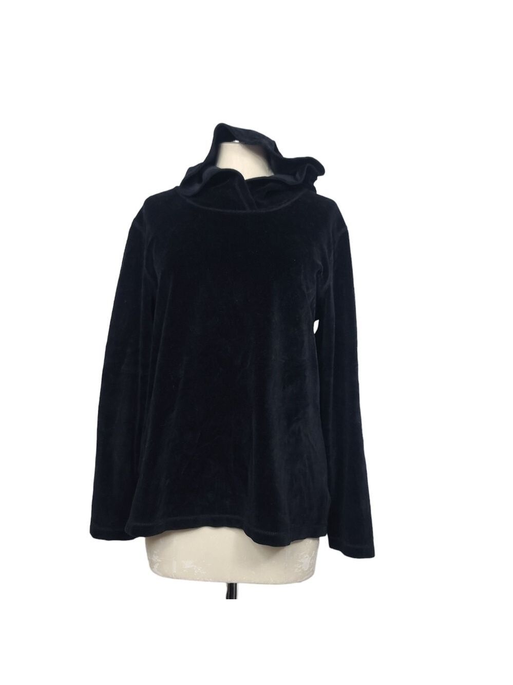 Eddie Bauer Black Hooded Sweater M